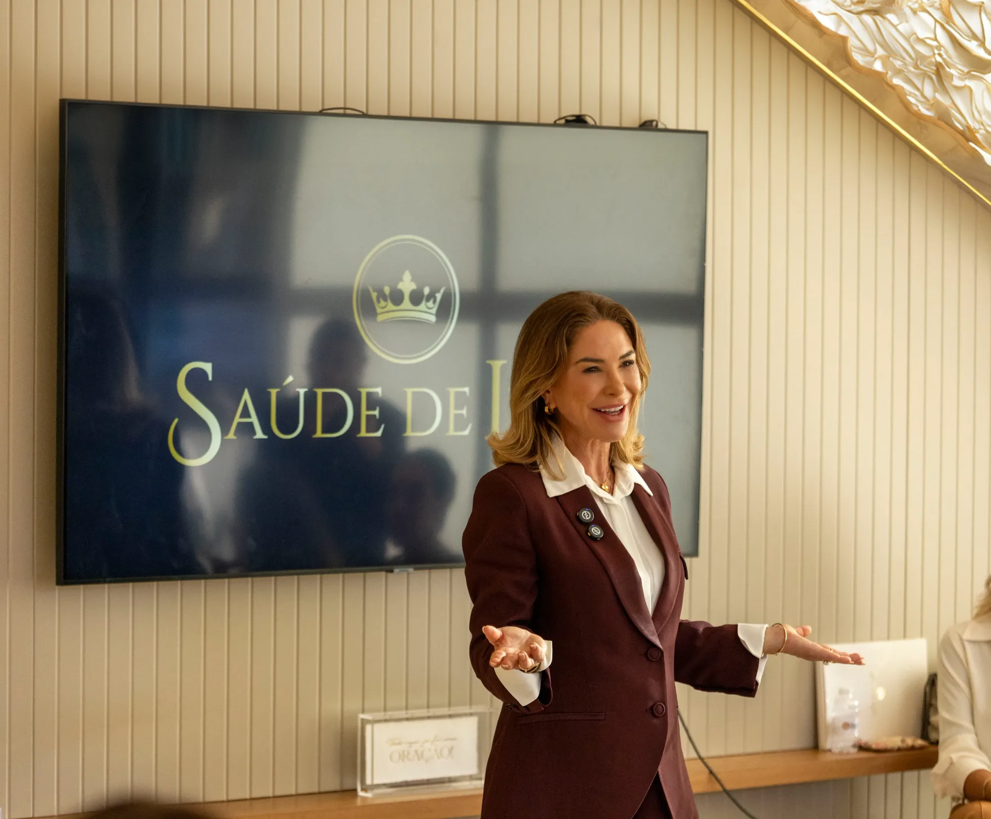 Gladia Bernardi durante uma formação do Instituto Saúde de Luxo