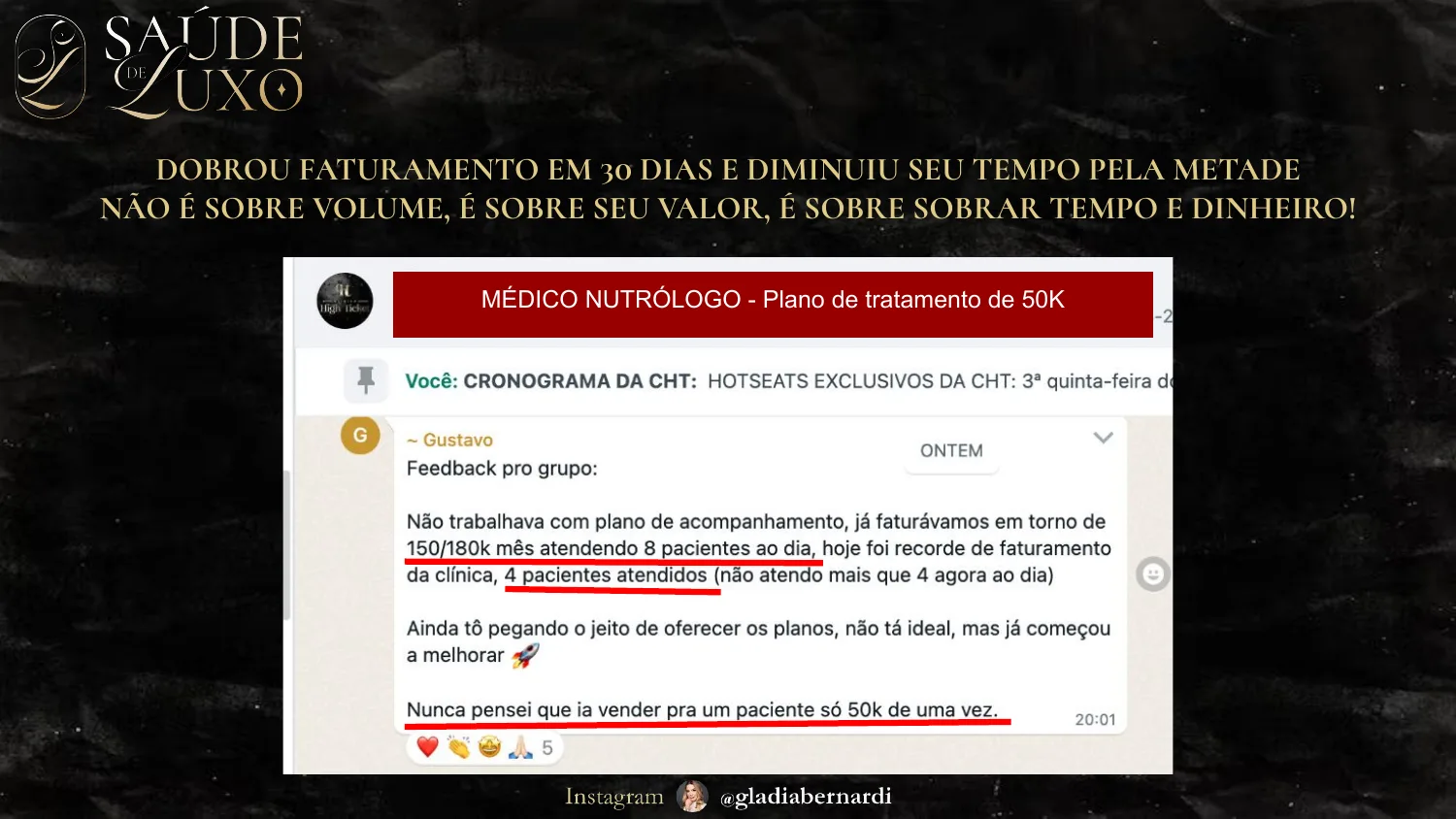 Médico nutrólogo: dobrou o faturamento com um plano de 50k